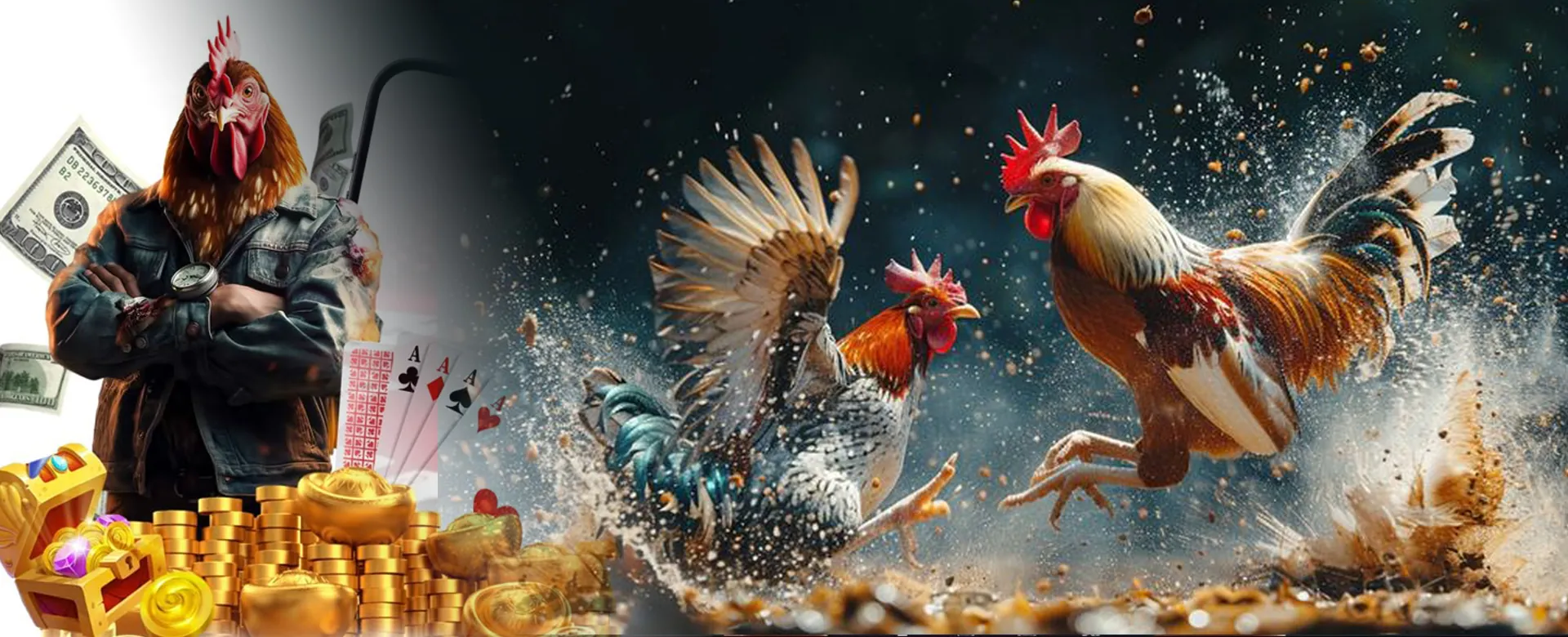 Dynamic background featuring Poppy Playtime-inspired characters and gaming elements